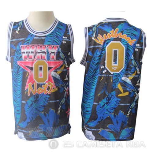 Camiseta Russell Westbrook #0 Jordan Why Not All Star Azul - Haga un click en la imagen para cerrar